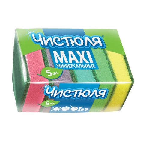 Губка д/посуды Чистюля Макси (5шт.)