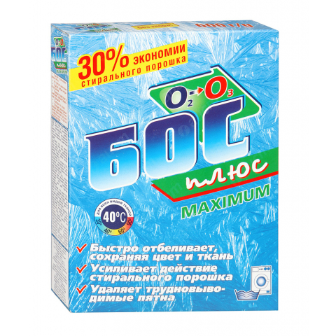 БОС плюс maximum отбеливатель 600г /30
